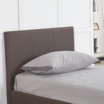 Κρεβάτι ArteLibre AZALEA Σκούρο Καφέ PU 213x101x88cm Στρώμα 90x200cm c491426