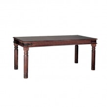 OSTIA Τραπέζι Τραπεζαρίας Κουζίνας Ξύλο Sheesham Καρυδί c491443