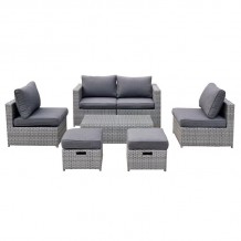 BALI Set Wicker 6 θέσεων 1 Τραπέζι 1 Καναπέ 2θ 2 Σκαμπό 2 καθίσματα 1θ Απόχρωση Γκρι c491444 BALI Set Wicker 6 θέσεων 1 Τραπέζι 1 Καναπέ 2θ 2 Σκαμπό 2 καθίσματα 1θ Απόχρωση Γκρι c491444