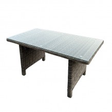 ARIZONA Τραπέζι Dining Βεράντας - Κήπου ALU Wicker Grey Brown Γυαλί Tempered 5mm c491458 ARIZONA Τραπέζι Dining Βεράντας - Κήπου ALU Wicker Grey Brown Γυαλί Tempered 5mm c491458
