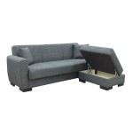 JACKSON-Max Καναπές - Κρεβάτι Σκαμπό με Χώρους Αποθήκευσης Ύφασμα Σκούρο Γκρι c491475