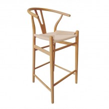 LIMA Σκαμπό BAR Ξύλο Οξιά Απόχρωση Φυσικό Κάθισμα Paper Rope Φυσικό c491476