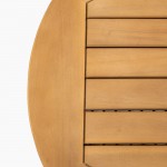 MARK Set Σαλόνι Κήπου 4τεμ Acacia Φυσικό Μαξιλάρια Μπεζ Rope Wicker Μαύρο c491529