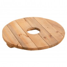 ΤΡΑΠΕΖΑΚΙ ΟΜΠΡΕΛΑΣ Φ40 ΞΥΛΟ ΠΕΥΚΟΥ ΜΕ ΥΠΟΣΤΗΡΙΓΜΑΤΑ HM6108 c491576