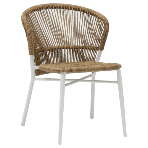 ΚΑΡΕΚΛΑ ΑΛΟΥΜΙΝΙΟΥ LYNN HM6267 02 ΛΕΥΚΟΣ ΣΚΕΛΕΤΟΣ-P E RATTAN ΦΥΣΙΚΟ 61x55x77Υεκ c491587