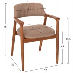 ΠΟΛΥΘΡΟΝΑ JAMES HM18259 TEAK WOOD ΜΕ ΣΑΜΠΑΝΙ ΥΦΑΣΜΑ 57x52x76Υεκ c491588