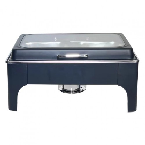 Μπαιν Μαρί GN1 1 INOX μαύρο Υδραυλικό με γυάλινο καπάκι c491798