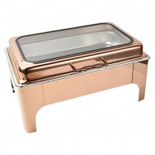 Μπαιν Μαρί GN1 1 INOX χρώμα χάλκινο Υδραυλικό με γυάλινο καπάκι c491799 Μπαιν Μαρί GN1 1 INOX χρώμα χάλκινο Υδραυλικό με γυάλινο καπάκι c491799