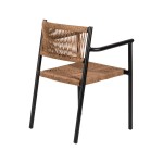 Πολυθρόνα Κήπου ArteLibre INGA Μαύρο Φυσικό Αλουμίνιο Rattan 55 5x50x77 5cm c491820