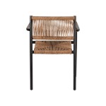 Πολυθρόνα Κήπου ArteLibre INGA Μαύρο Φυσικό Αλουμίνιο Rattan 55 5x50x77 5cm c491820
