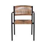 Πολυθρόνα Κήπου ArteLibre INGA Μαύρο Φυσικό Αλουμίνιο Rattan 55 5x50x77 5cm c491820