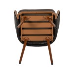 Πολυθρόνα Κήπου ArteLibre LOFOI Μαύρο Καφέ Αλουμίνιο Rattan 60x62x81cm c491821