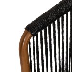 Πολυθρόνα Κήπου ArteLibre LOFOI Μαύρο Καφέ Αλουμίνιο Rattan 60x62x81cm c491821