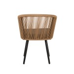 Πολυθρόνα Κήπου ArteLibre LOFOI Μαύρο Καφέ Αλουμίνιο Rattan 60x62x81cm c491822