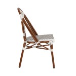 Καρέκλα Κήπου ArteLibre MUTARAZI Λευκό Μαύρο Αλουμίνιο Rattan 50x57x85cm c491839