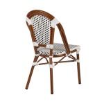 Καρέκλα Κήπου ArteLibre MUTARAZI Λευκό Μαύρο Αλουμίνιο Rattan 50x57x85cm c491839