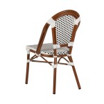 Καρέκλα Κήπου ArteLibre MUTARAZI Λευκό Μαύρο Αλουμίνιο Rattan 50x57x85cm c491839