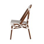Καρέκλα Κήπου ArteLibre MUTARAZI Λευκό Μαύρο Αλουμίνιο Rattan 50x57x85cm c491839