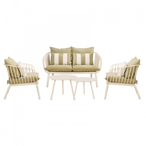 ASTRID Set Σαλόνι Κήπου 5τεμ PP Μέταλλο Cream Μαξιλάρια Sandy Green c491868