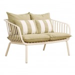 ASTRID Set Σαλόνι Κήπου 5τεμ PP Μέταλλο Cream Μαξιλάρια Sandy Green c491868
