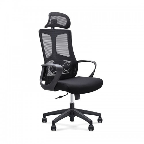 BF8600 Πολυθρόνα Γραφείου Διευθυντή Mesh Μαύρο Ύφασμα Μαύρο c491869