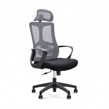 BF8600 Πολυθρόνα Γραφείου Διευθυντή Mesh Γκρι Ύφασμα Μαύρο c491870