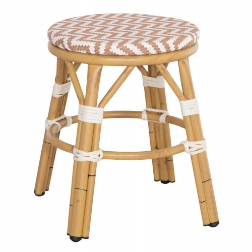 ΣΚΑΜΠΟ ΑΛΟΥΜΙΝΙΟΥ CHINO HM6285 04 BAMBOO LOOK TEXTILENE ΛΕΥΚΟ ΚΑΦΕ Φ36x46Υεκ c491949