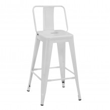 ΣΚΑΜΠΟ ΜΠΑΡ ΜΕΣΑΙΟΥ ΥΨΟΥΣ ΜΕΤΑΛΛΙΚΟ MELITA-PRO HM8574 41 ΛΕΥΚΟ ΜΑΤ 43x43x88Υεκ c491984