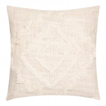 Μαξιλάρι διακοσμητικό Ferdel pakoworld ύφασμα σε ιβουάρ απόχρωση 40x40εκ c492077