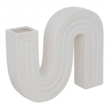 Βάζο Snaky pakoworld κεραμικό σε λευκή απόχρωση 25x5x21εκ c492090