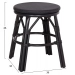 ΣΚΑΜΠΟ ΑΛΟΥΜΙΝΙΟΥ CHINO HM6285 02 BAMBOO LOOK TEXTILENE ΣΕ ΜΑΥΡΟ Φ36x46Υεκ c492140