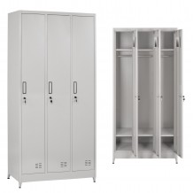 ΜΕΤΑΛΛΙΚΟΣ ΤΡΙΠΛΟΣ ΦΟΡΙΑΜΟΣ ΜΕ ΚΛΕΙΔΑΡΙΕΣ ΠΟΔΙΑ ALTONA HM21103 ΓΚΡΙ 90x45x195Υεκ c492225