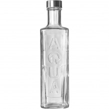 Γυάλινο μπουκάλι 1000ml με ασημί καπάκι 7 9x7 9xY29 1cm Aqua Uniglass Σετ 12 c492234