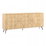 Μπουφές Bufel pakoworld σε φυσική απόχρωση 181x35x77 4εκ c492360