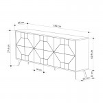 Μπουφές Bufel pakoworld σε φυσική απόχρωση 181x35x77 4εκ c492360