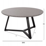 ΣΕΤ 2ΤΜΧ ΤΡΑΠΕΖΙΑ ΣΑΛΟΝΙΟΥ ROCKET HM21090 01 MDF ΓΚΡΙ ΜΑΡΜΑΡΟ Φ80εκ Φ45εκ c492367