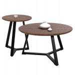 ΣΕΤ 2ΤΜΧ ΤΡΑΠΕΖΙΑ ΣΑΛΟΝΙΟΥ ROCKET HM21090 02 MDF ΣΕ ΚΑΡΥΔΙ ΧΡΩΜΑ Φ80εκ Φ45εκ c492368