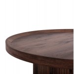 ΣΕΤ 2ΤΜΧ ΤΡΑΠΕΖΙΑ ΣΑΛΟΝΙΟΥ MARGON HM21084 MDF ΣΚΟΥΡΟ ΚΑΦΕ Φ80εκ Φ45εκ c492369