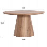 ΣΕΤ 2ΤΜΧ ΤΡΑΠΕΖΙΑ ΣΑΛΟΝΙΟΥ KARAN HM21085 MDF ΦΥΣΙΚΟ ΞΥΛΟΥ Φ80εκ Φ45εκ c492370