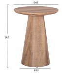 ΣΕΤ 2ΤΜΧ ΤΡΑΠΕΖΙΑ ΣΑΛΟΝΙΟΥ KARAN HM21085 MDF ΦΥΣΙΚΟ ΞΥΛΟΥ Φ80εκ Φ45εκ c492370