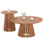 ΣΕΤ 2ΤΜΧ ΤΡΑΠΕΖΙΑ ΣΑΛΟΝΙΟΥ TALBERT HM21083 MDF ΦΥΣΙΚΟ ΞΥΛΟΥ Φ80εκ Φ45εκ c492371