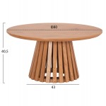 ΣΕΤ 2ΤΜΧ ΤΡΑΠΕΖΙΑ ΣΑΛΟΝΙΟΥ TALBERT HM21083 MDF ΦΥΣΙΚΟ ΞΥΛΟΥ Φ80εκ Φ45εκ c492371