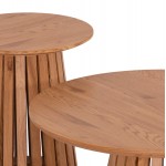 ΣΕΤ 2ΤΜΧ ΤΡΑΠΕΖΙΑ ΣΑΛΟΝΙΟΥ TALBERT HM21083 MDF ΦΥΣΙΚΟ ΞΥΛΟΥ Φ80εκ Φ45εκ c492371