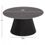 ΣΕΤ 2ΤΜΧ ΤΡΑΠΕΖΙΑ ΣΑΛΟΝΙΟΥ DUNCAN HM21081 MDF ΚΑΙ ΚΕΡΑΜΙΚΟ TOP Φ80εκ Φ45εκ c492372