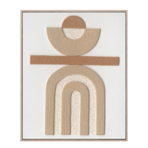 BOHO BALANCE 1 ΠΙΝΑΚΑΣ ΚΑΜΒΑΣ ΜΠΕΖ TERRACOTTA ΞΥΛΟ ΚΟΡΝΙΖΑ ΦΥΣΙΚΟ 80x100xH5cm c492438