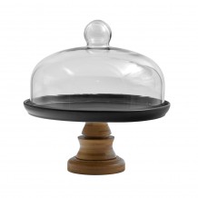 CURVE ΚΟΥΠ ΜΕ ΚΑΠΑΚΙ ΠΟΡΣΕΛΑΝΗ BAMBOO ΜΑΥΡΟ ΦΥΣΙΚΟ 28x28xH31cm c492470