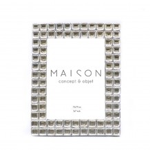 CUBES ΚΟΡΝΙΖΑ 18x2x23 POLYRESIN ΑΣΗΜΙ ΓΥΑΛΙ c492472