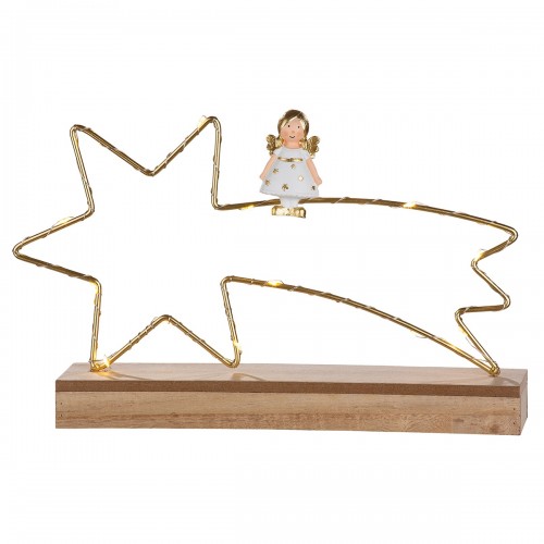 Stand Relief Led Shooting Αστέρι Άγγελος Motif Μέταλλο Χρυσό PU 4 27 2X5x16 5cm c492482