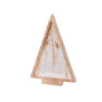 Stand Relief Led Χριστουγεννιάτικο Δέντρο Dried Λουλούδι Motif Ξύλο Ecru PU 40x5x58cm c492484
