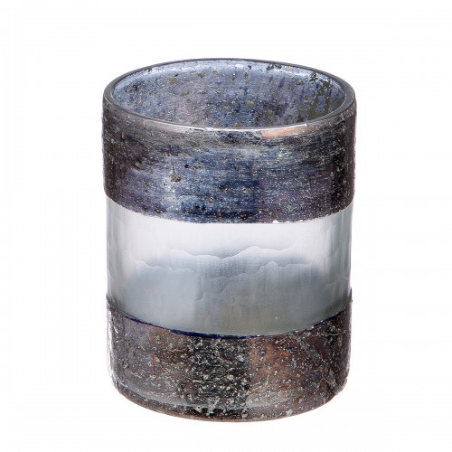 Φανάρι Καταιγίδας Cylindrical Ramon Γυάλινο Brown PU 12 H 9 cm D 7 cm c492497